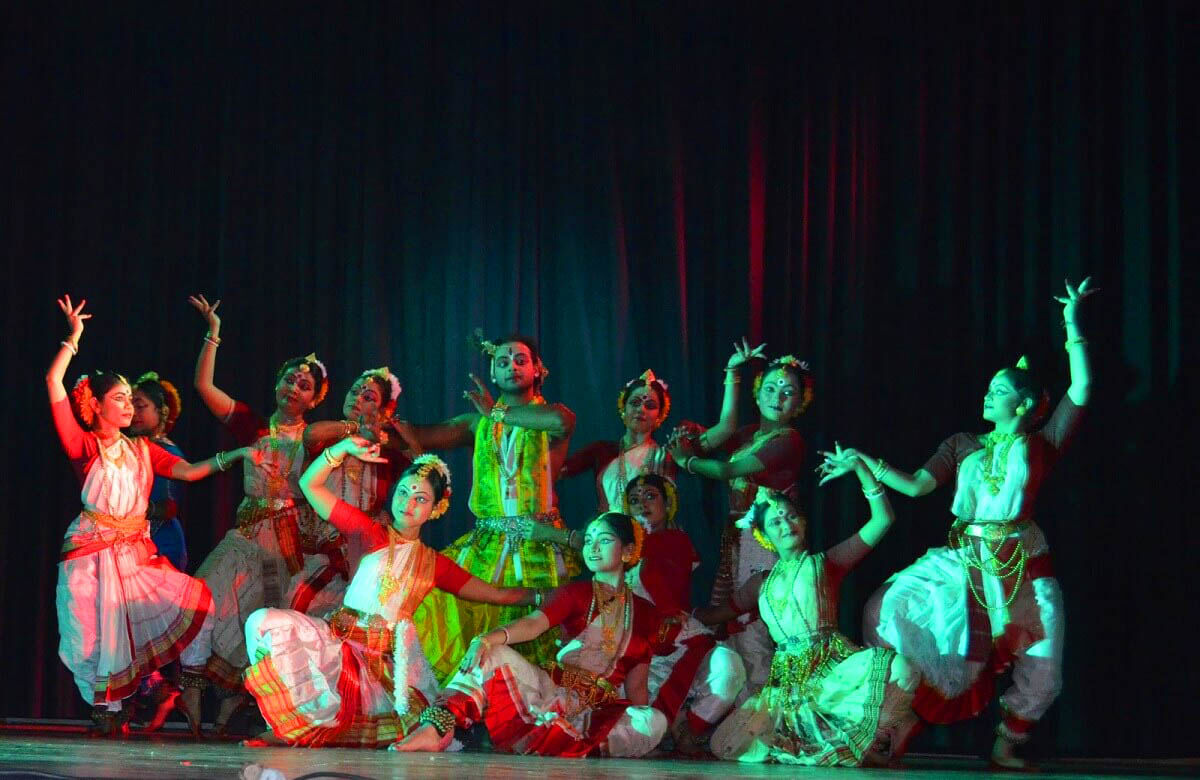 West Bengal Gaudiya Nritya classical dancer performing traditional Vaishnav dance